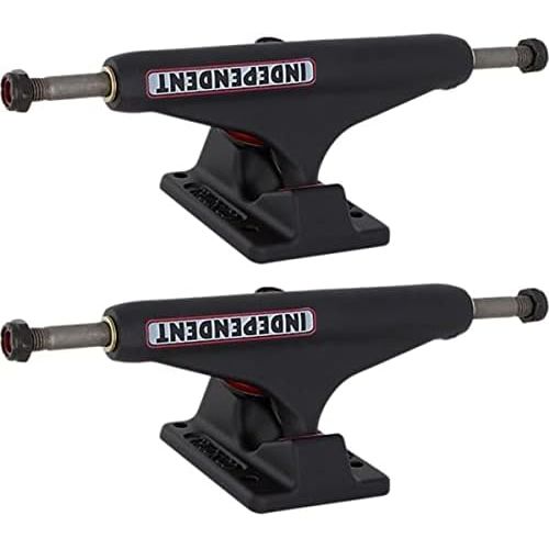  Independent Stage 11-159mm Bar Black/White/Red Skateboard Trucks - 6.14 Hanger 8.75 Axle (Set of 2)