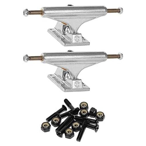  Independent Stage 11-144mm Standard Silver Skateboard Trucks - 5.67 Hanger 8.25 Axle with 1 Raven Black Hardware - Bundle of 2 Items