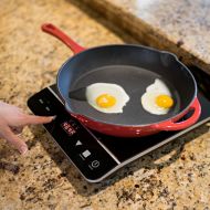 INDUXPERT Portable Induction Cooktop 1800W with Power, Temperature and Timer Setting - (Only Compatible with Magnetic Cookware) - Electric cooktop with single induction burner