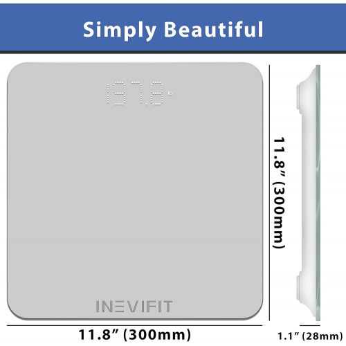  [아마존핫딜][아마존 핫딜] INEVIFIT Bathroom Scale, Highly Accurate Digital Bathroom Body Scale, Measures Weight for Multiple Users. Includes a 5-Year Warranty