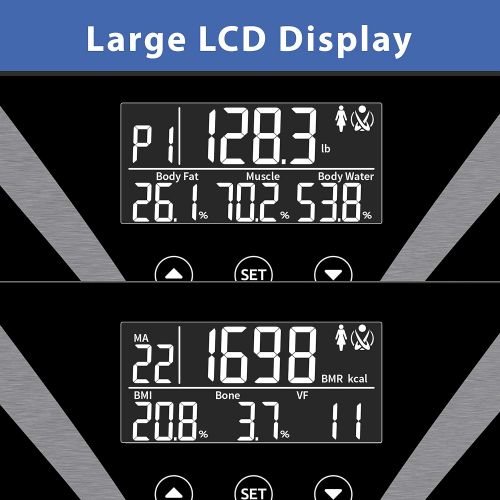  INEVIFIT Body-Analyzer Scale, Highly Accurate Digital Bathroom Body Composition Analyzer, Measures Weight, Body Fat, Water, Muscle, BMI, Visceral Levels & Bone Mass for 10 Users. 5