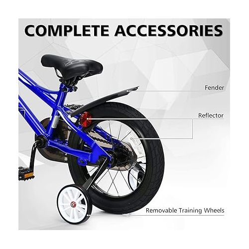  INFANS Kids Bike 14 16 Inch with 95% Assembled, Adjustable Seat, Balance or Training Wheels, Coaster Brake, Toddler Children Bicycle for 4 to 8 Years Old Boys Girls