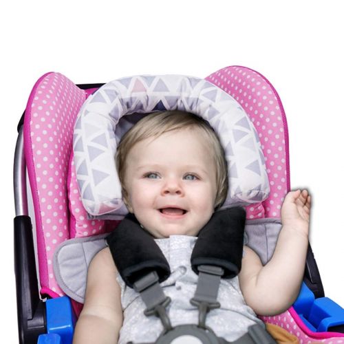  INFANZIA Head Support, Newborn Head Support for Car Seats and Strollers, Machine Washable, Grey