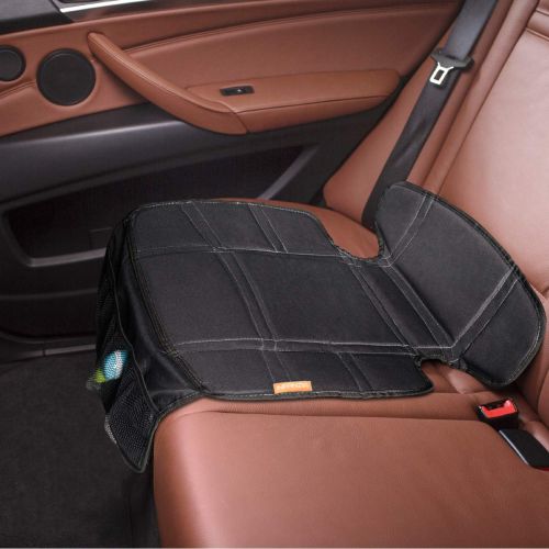  INFANZIA Car Seat Protector Thick Padding Protection for Child Cars Seats, Dog Mat, Auto Seat Cover with Extra Storage Pocket Protect Leather Seats and Fabric Upholstery