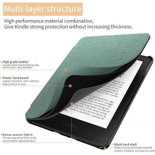  [아마존베스트]INFILAND Kindle 10th Gen 2019 Case, Shell Case Cover Auto Wake/Sleep Compatible with All-New Kindle 10th Generation 2019 Release Only, Mint Green