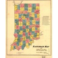 INFINITE PHOTOGRAPHS 1852 Map Railroad map of Indiana. Shows counties and county seats. A projected railroad is shown between Crawfordville and Gosport, and from Bloomington to Bedford. The Easter Line