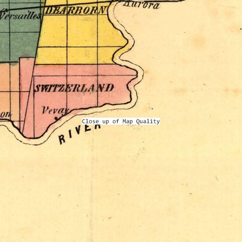  INFINITE PHOTOGRAPHS 1852 Map Railroad map of Indiana. Shows counties and county seats. A projected railroad is shown between Crawfordville and Gosport, and from Bloomington to Bedford. The Easter Line