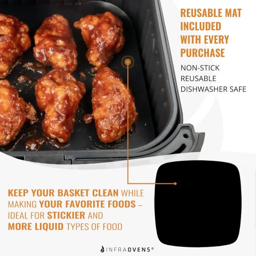  INFRAOVENS Air Fryer Parchment Paper Liners Compatible with Cosori, Ninja Foodi Grill, Cuisinart TOA, Nuwave Brio, Dash, Gourmia, GoWise, Instant Pot Vortex, Chefman, Emeril Lagasse, Power A