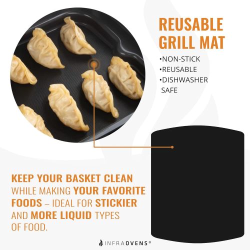  INFRAOVENS Air Fryer Reusable Liner Accessories for Ninja Foodi Grill AG301 5-in-1 4qt Ninja Air Fryer Accessories with Air Fryer Recipes, Easy to Clean, Food Safe Replacement for Parchment P