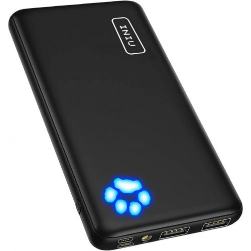  [아마존베스트]INIU Portable Charger, 10000mAh Power Bank, High-Speed 2 USB Ports with Flashlight Battery Pack, Ultra Compact Slim Phone Charger Compatible with iPhone XS X 8 7 6 Samsung Galaxy N