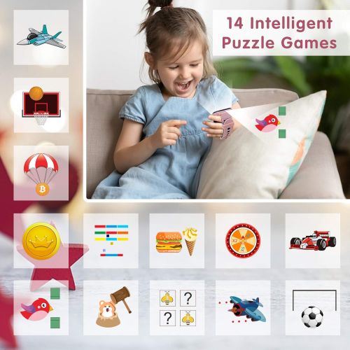  [아마존베스트]INIUPO Unisex Childrens Smart Watch with Games, Music Player, Camera, HD Touchscreen, Call & SOS Functions