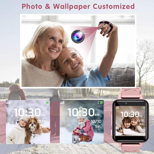 [아마존베스트]INIUPO Unisex Childrens Smart Watch with Games, Music Player, Camera, HD Touchscreen, Call & SOS Functions