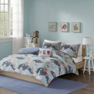 INK+IVY Kids Ink+Ivy Kids Luna Twin Kids Duvet Cover Bed Set - Navy, Grey , Forest, Owls  3 Piece Kids Girls Boys Bed Cover Duvet Set  100% Cotton Percale Childrens Bedding Set