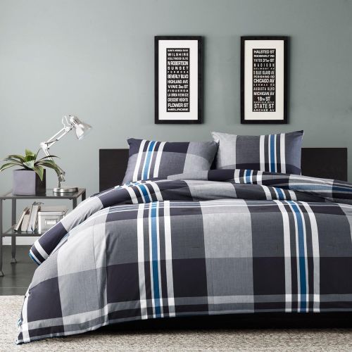  Ink+Ivy INK+IVY II10-048 Sutton Comforter Set, King, Blue