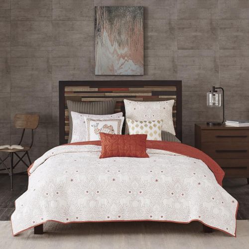  Ink+Ivy II13-611 Quilted Coverlet, Coral