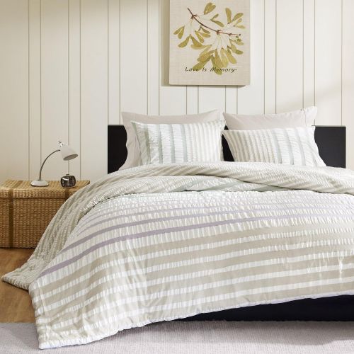  Ink+Ivy Sutton Duvet Cover Set Blue King