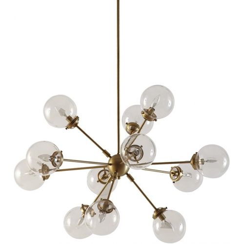  Ink+Ivy 12 Lights Oversized Bulb Sputnik Chandelier Gold Finish Modern Dining Room Pendant Lighting Ul Certified