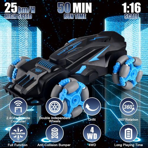  INLAIER Remote Control Car 1:16 Scale Large RC Cars, Drift High Speed Racing Cars, 2.4Ghz Fast Toys Car for Boys Girls Teens and Adult Toys Christmas Birthday Gifts