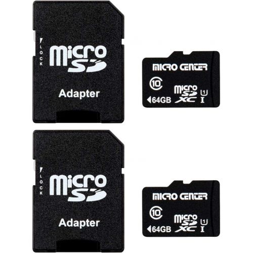  [아마존베스트]Inland Micro Center 64GB Class 10 Micro SDXC Flash Memory Card with Adapter (2 Pack)