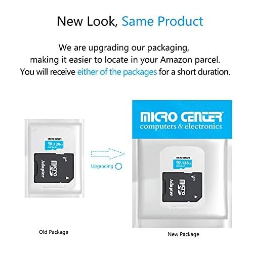  INLAND Micro Center 128GB Class 10 MicroSDXC Flash Memory Card with Adapter for Mobile Device Storage Phone, Tablet, Drone & Full HD Video Recording - 80MB/s UHS-I, C10, U1 (1 Pack)