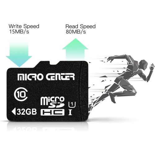  INLAND Micro Center 32GB Class 10 Micro SDHC Flash Memory Card with Adapter for Mobile Device Storage Phone, Tablet, Drone & Full HD Video Recording - 80MB/s UHS-I, C10, U1 (5 Pack)