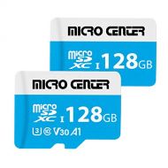 INLAND Micro Center 128GB microSDXC Card 2 Pack, Nintendo-Switch Compatible Flash Memory Card, UHS-I C10 U3 V30 4K UHD Video A1 R/W Speed up to 90/60 MB/s Micro SD Card with Adapter (128G