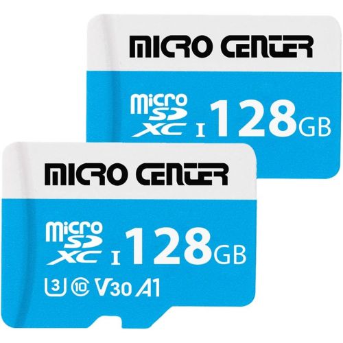  INLAND Micro Center 128GB microSDXC Card 2 Pack, Nintendo-Switch Compatible Flash Memory Card, UHS-I C10 U3 V30 4K UHD Video A1 R/W Speed up to 90/60 MB/s Micro SD Card with Adapter (128G