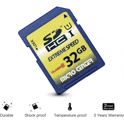  INLAND Micro Center 32GB Class 10 SDHC Flash Memory Card Full Size SD Card USH-I U1 Trail Camera Memory Card