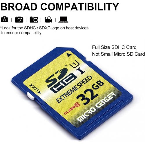  INLAND Micro Center 32GB Class 10 SDHC Flash Memory Card Full Size SD Card USH-I U1 Trail Camera Memory Card