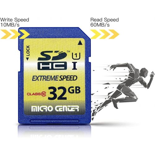 INLAND Micro Center 32GB Class 10 SDHC Flash Memory Card Full Size SD Card USH-I U1 Trail Camera Memory Card