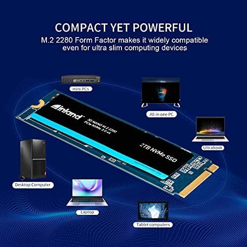  Inland Premium 2TB SSD M.2 2280 PCIe NVMe 3.0 x4 TLC 3D NAND Internal Solid State Drive, Read/Write Speed up to 3200MB/s and 2900MB/s, 3200 TBW