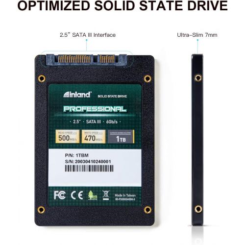  Inland Professional 1TB SSD 3D NAND SATA III 6Gb/s 2.5 7mm Internal Solid State Drive (1T)