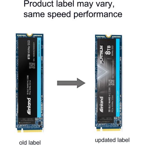  Inland Platinum 8TB NVMe SSD M.2 2280 PCIe Gen 3.0x4 3D NAND Internal Solid State Drive, R/W up to 3300/3,000 MB/s, 1800 TBW, PCIe Express 3.1 and NVMe 1.3 Compatible, Utimate Gami