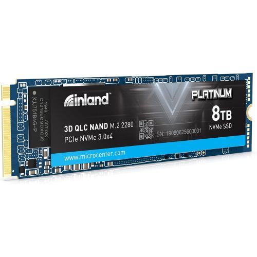  Inland Platinum 8TB NVMe SSD M.2 2280 PCIe Gen 3.0x4 3D NAND Internal Solid State Drive, R/W up to 3300/3,000 MB/s, 1800 TBW, PCIe Express 3.1 and NVMe 1.3 Compatible, Utimate Gami