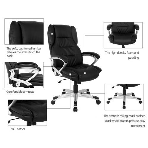  INLAND PRODUCTS INC Modern Gaming Office Computer Chair High-Back Executive Ergonomic Chair