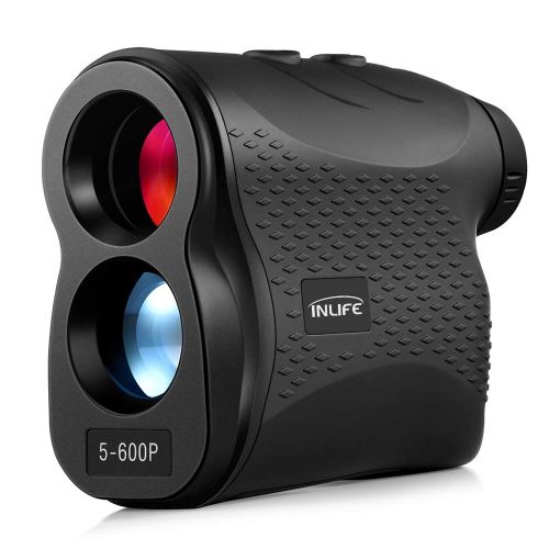  INLIFE Laser Rangefinder 656 Yard Distance Meter 6X Monocular Golf Range Finder with Slope, Flag-Lock, Height, Fog, Distance, Speed Measurement