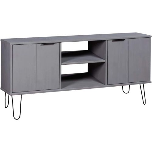  INLIFE TV Cabinet New York Range Gray Solid Pine Wood 16.6KG