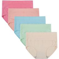 INNERSY Womens High Waisted Underwear Cotton Panties Regular & Plus Size Multipack