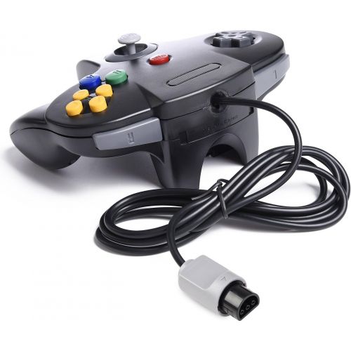  [아마존베스트]2 Pack N64 Controller, iNNEXT Classic Wired N64 64-bit Game pad Joystick for Ultra 64 Video Game Console N64 System (Black)