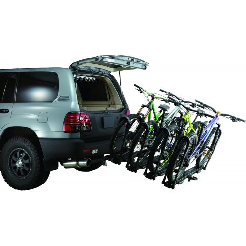  INNO INH142 Tire Hold Hitch Mount (2 ONLY) Platform Rack (4) Bike (E-Bike, Fat Tire, Full Suspension, Carbon Compatible), Matte Black