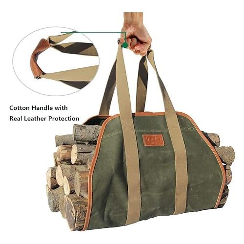  INNO STAGE Waxed Canvas Log Carrier Tote Bag,40