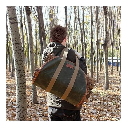  INNO STAGE Waxed Canvas Log Carrier Tote Bag,40
