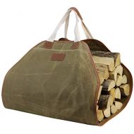 [아마존 핫딜] [아마존핫딜]INNO STAGE Canvas Log Carrier Bag,Durable Wood Tote,Fireplace Stove Accessories,Extra Large Firewood Holder with Handles for Camping Khaki