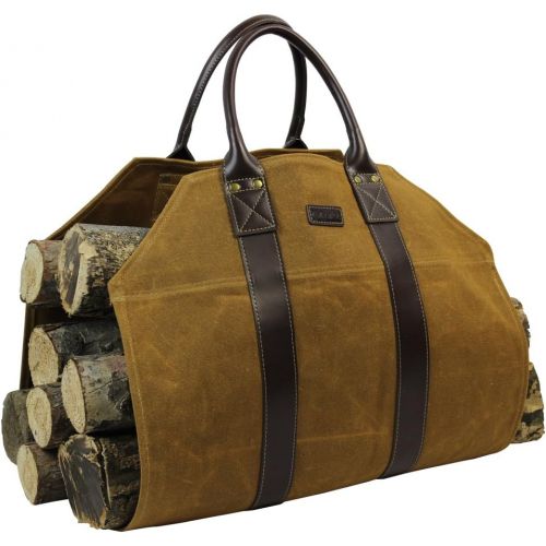  [아마존핫딜][아마존 핫딜] INNO STAGE Firewood Log Carrier Bag Waxed Canvas Fire Wood Carrying Holder for Fireplace Stove Accessories Indoor Outdoor