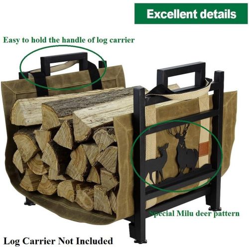  [아마존핫딜][아마존 핫딜] INNO STAGE Firewood Log Rack, Wrought Iron Wood Holder for Fireplace, Heavy Duty Log Storage Bin for Firepit Stove Accessories Indoor Outdoor Carrier - Perfect Construction - No An