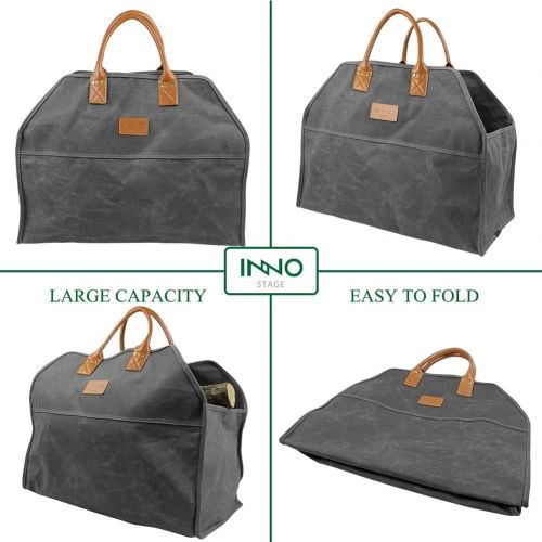  [아마존핫딜][아마존 핫딜] INNO STAGE Waxed Canvas Firewood Log Carrier, Extra Large Storage Tote Bag