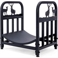 INNO STAGE Wrought Iron Log Rack, Firewood Storage Holder, Heavy Duty Fireside Log Bin for Fireplace Stove Accessories