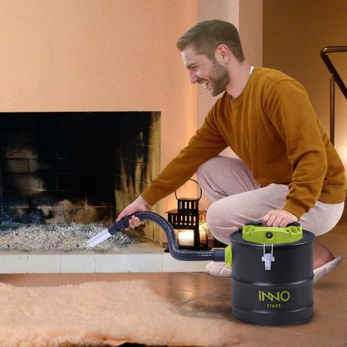  INNO STAGE 5 Gallon Ash Vacuum Cleaner with 1200W Powerful Suction, Ash Vacuum Collector for Fireplaces, Wood Burning Stoves, Bonfire Pits, and BBQ Grills