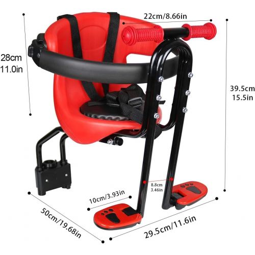  [아마존베스트]INNOLIFE Baby Bicycle Seat - Front Mounted Child Bike Seat with Handrail, Kids Bike Seat for Adult Bike