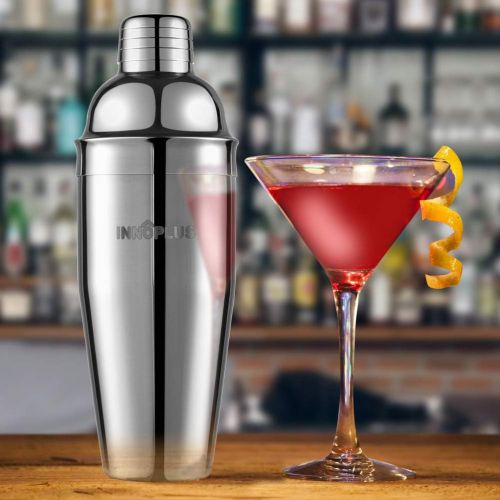  [아마존베스트]INNOPLUS Cocktail Shaker, Martini Shaker Food Grade Stainless Steel, 25 Ounce(750ml) Drink Shaker, Professional Bar tools with Cocktail Strainer, Bartender Kit Gifts